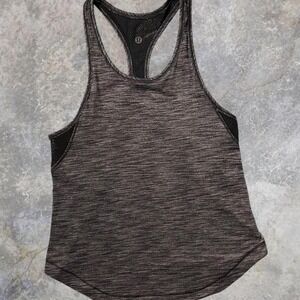 Lululemon Tank Top Womens Medium Gray Drape Racerback Athletic Yoga Workout Gym